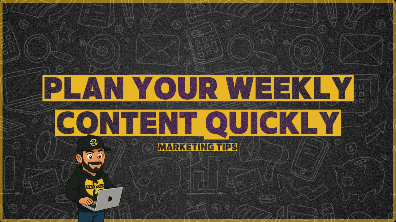 Illustration showing how to plan your weekly content quickly