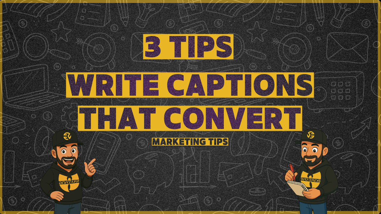 Write captions that convert using strong hooks, actionable insights, and clear calls to action