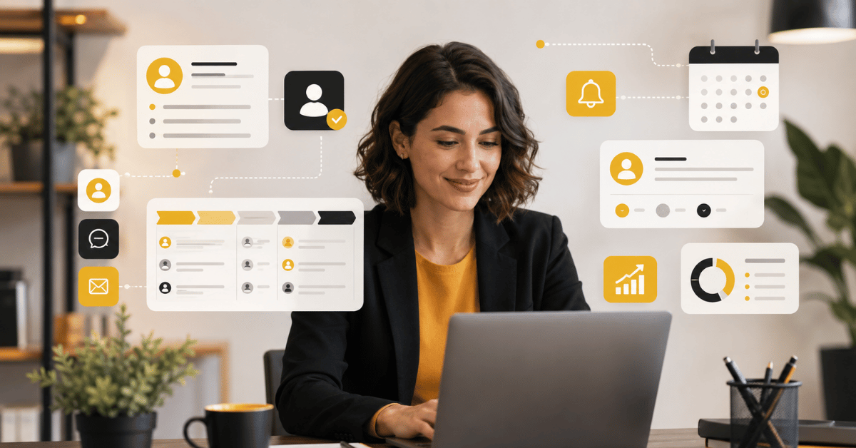 CRM for small business showing organized leads customer follow-up and sales pipeline management